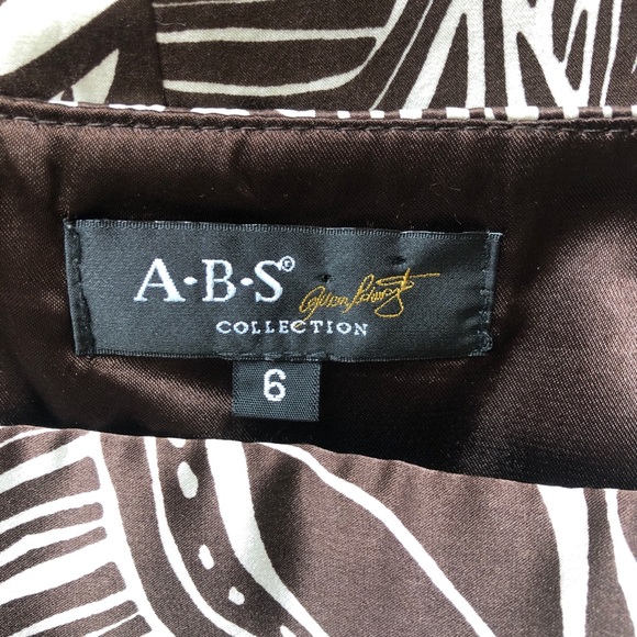 ABS COLLECTION Espresso & white 100% Silk Dress - Picture 7 of 8